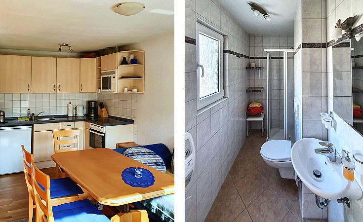 Ferienhaus Usedom Koserow Küche und Badezimmer Ferienhaus Usedom Koserow Küche und Badezimmer